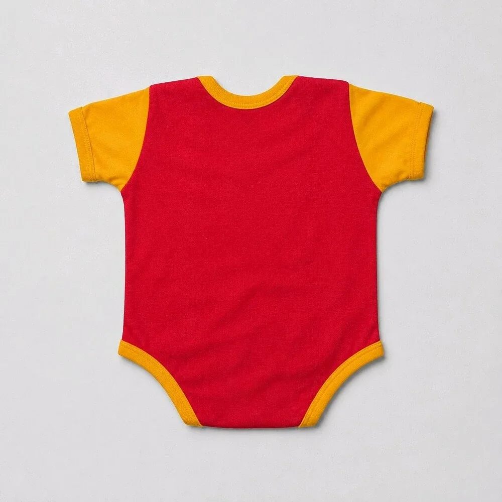 NFL Team Apparel Baby Onesie 6/9M Red Yellow Kansas City Chiefs